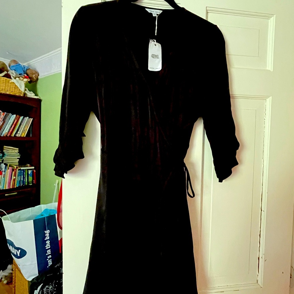 Black wrap dress